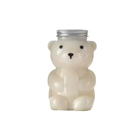 Holiday Teddy Bear Cup + Reusable Straw